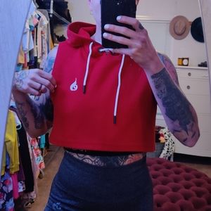 Ryderwear cropped sleeveless hoodie Sz s